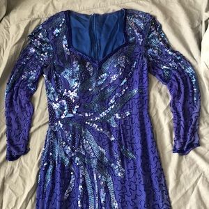 Vintage Beaded Evening Dress